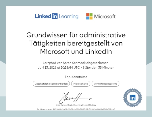 Grundwissen für administrative Tätigkeiten, bereitgestellt von Microsoft und LinkedIn